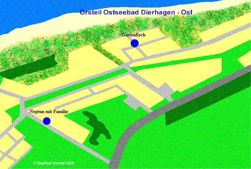 Skizze Ostseebad Dierhagen - Orteil Dierhagen Ost - interaktive Karte von Siegfried Kümmel