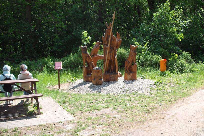 Hier steht die Gruppe mit Odin am Ostseefernradweg - klick auf das Bild und zurck zur Karte