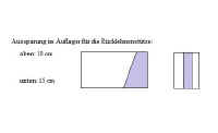 Skizze - Schaffung der Aussparung im Auflager - Gartengarnitur von Siegfried Kmmel