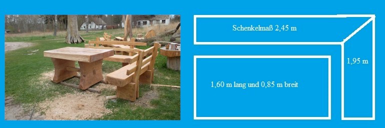 Rustikale Gartengarnitur mit Eckbank und Tisch - von Siegfried Kümmel