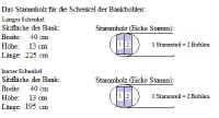 Skizze - Mae fr Bohlen der Eckbank von Siegfried Kmmel