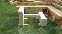 Aufbau der Auflagerblöcke und Strebe für Tisch 02 - Gartengarnitur von Siegfried Kümmel