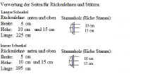 Skizze - Mae fr Rckenlehnen der Eckbank von Siegfried Kmmel