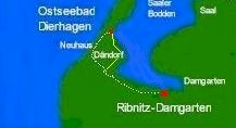 Tour mit Rad -Hin- und Rückfahrt Dierhagen-Ribnitz-Damgarten