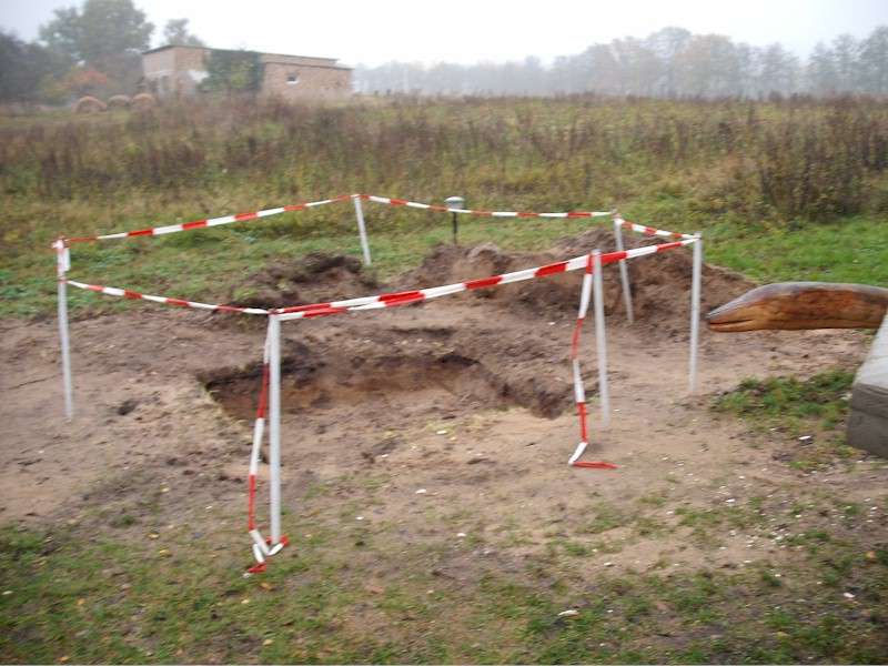 Die Form fr das Unterteil, den Wasserteller des Brunnens