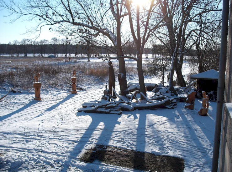 Das Umfeld des Mimirbrunnen im Bau - Winter 2008/2009